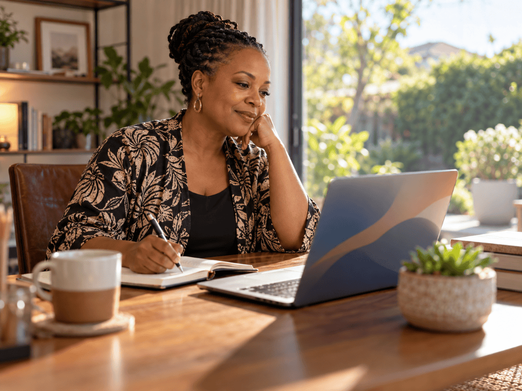 Homeowner recalculating her monthly bond repayment on a laptop after the prime rate increase